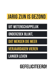 Jarig zijn is gezond