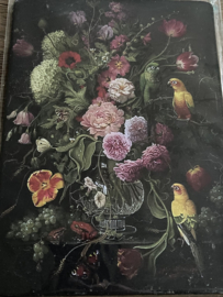 Barokke bloemen met vogels