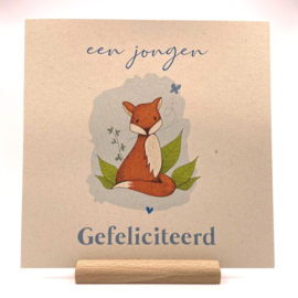 Een jongen gefeliciteerd
