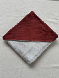 Omslagdoek bamboo teddy grijs / hydrofiel terra