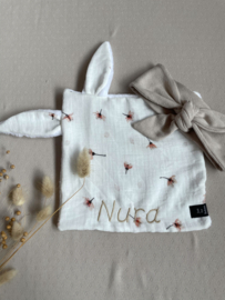 Knuffeldoekje flower rust & bamboo/fleece