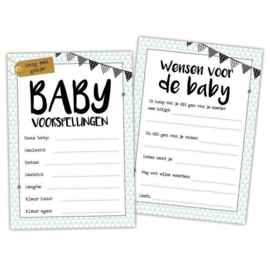 Baby invul kaartjes