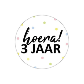 Hoera 3 jaar! (5 st.)