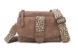 Taupe crossbody en schoudertasje Geneve