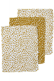 Hydrofiele Washandjes 3-pack - Cheetah Honey Gold