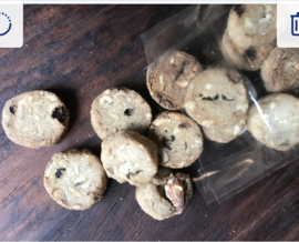 Bio Spelt-koekjes ( noten en rozijnen)