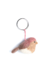 Sleutelhanger roze vogeltje