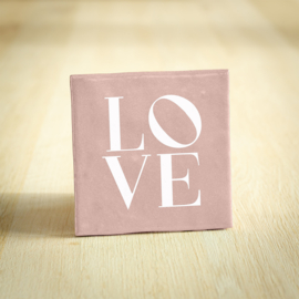 Tegeltje LOVE licht roze
