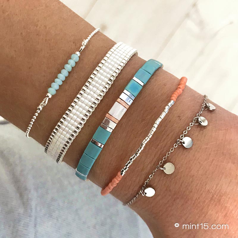 Mint15 Kleine muntjes armband zilver