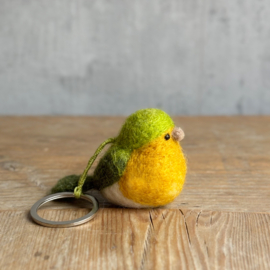 Sleutelhanger groen vogeltje