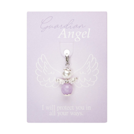 Beschermengel bedeltjes op cadeaukaartje