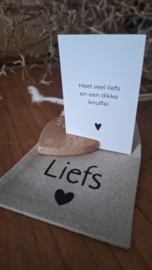 Kaartjes houder speksteen.