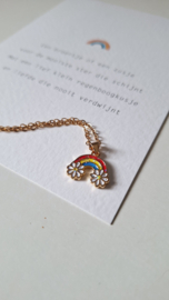 Ketting regenboog met bloemetjes