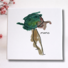 Gepersonaliseerd tegeltje met tekening