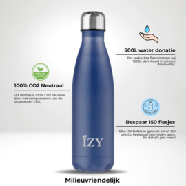 Izy bottle Poedercoat Marine 500ml