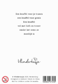 Pin op kaartje "knuffel voor je tranen"