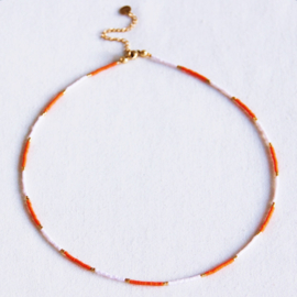 Kralen ketting Oranje