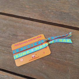 Festival armbandjes op kaartje