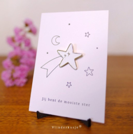 Pin op kaartje "mooiste ster"