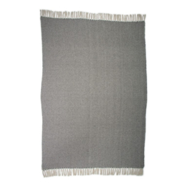 Recycled cotton plaid visgraat zwart