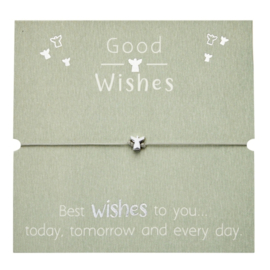 Armband "Good Wishes" rvs