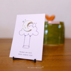 Pin op kaartje "huisje bij de maan"