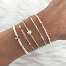 Mint15 Diamanten Armband - Zachtroze