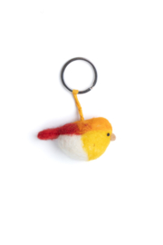 Sleutelhanger oranje vogeltje