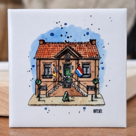 Mini tegeltjes Raadhuis Beesel