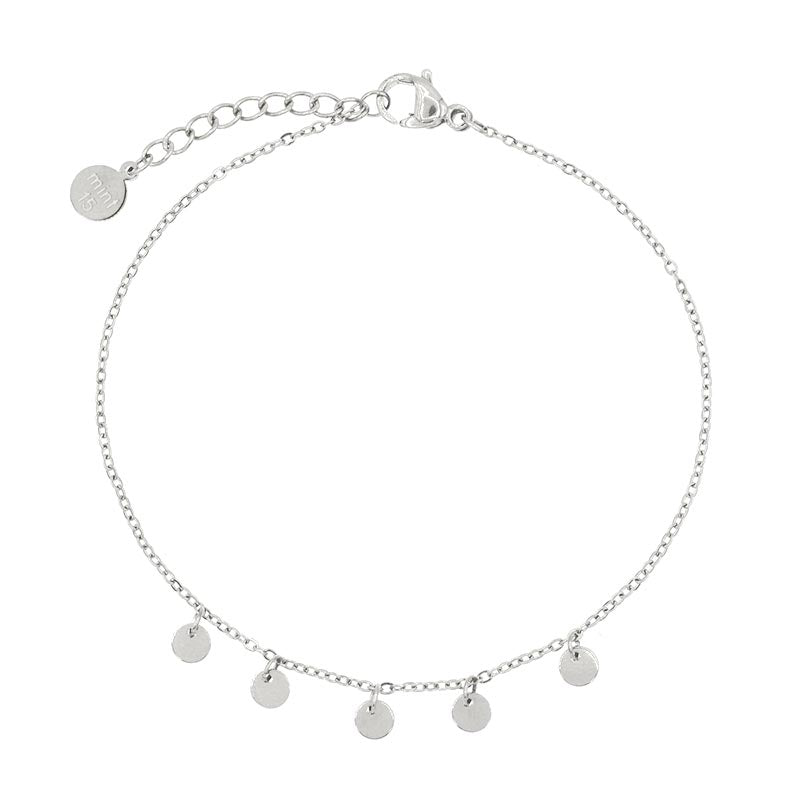 Mint15 Kleine muntjes armband zilver