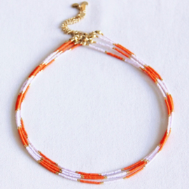 Kralen ketting Oranje