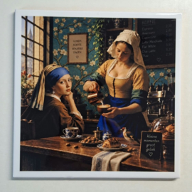 Decoratief tegeltje met beroemde kunstwerken
