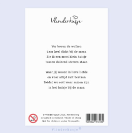 Pin op kaartje "huisje bij de maan"