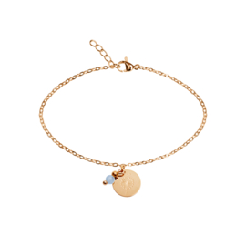Armband "make a wish' met angeliet steentje