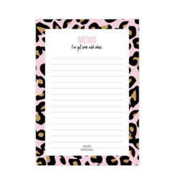 Memoblok A6 | Wild ideas pink cheetah