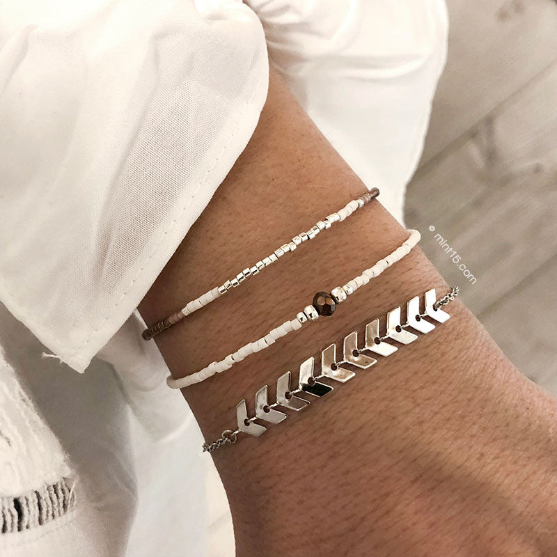 Mint15 Visstaart armband Zilver