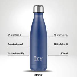 Izy bottle Poedercoat Marine 500ml