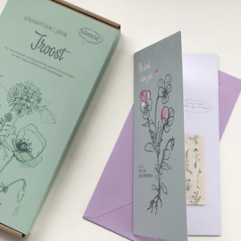 Cadeaubox wenskaarten met zaden 'Troost'