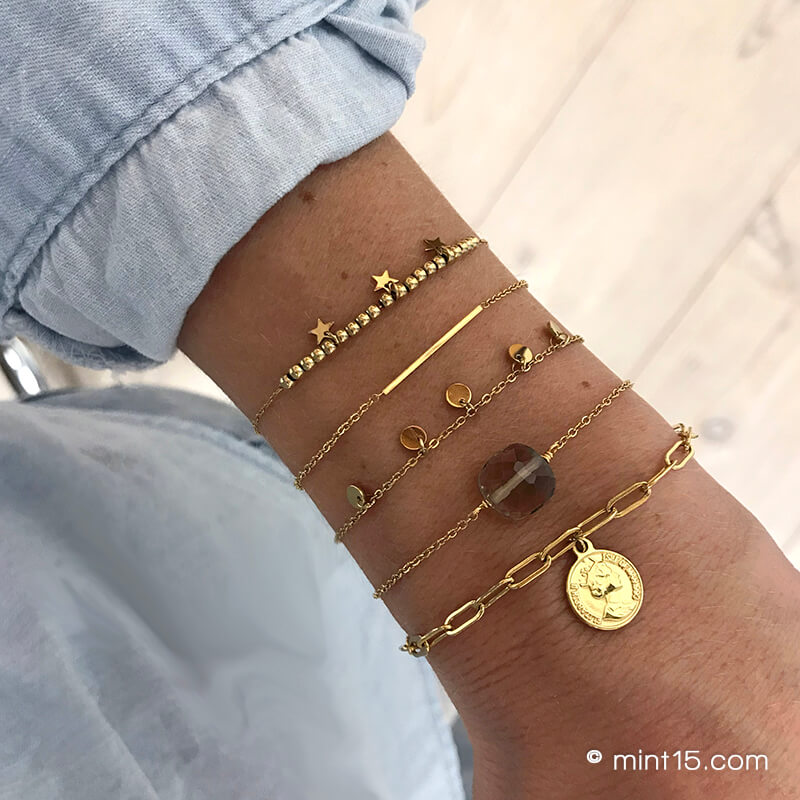 Mint15 Little Bar Armband - Roestvrij staal