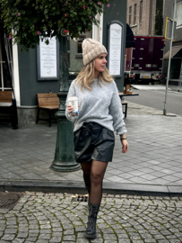 Fake Leather Short Black