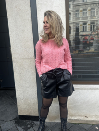 Fake Leather Short Black