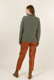 Leather Look Pants  Camel