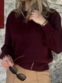 Burgundy Basic Trui