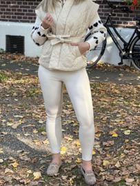 Leather Look Legging off white
