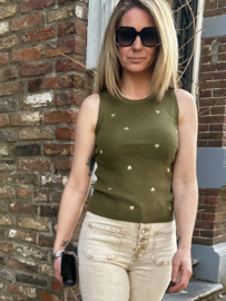 DANI HARTJES TANK TOP OLIVE GREEN