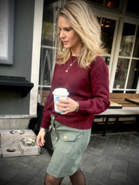 Burgundy Basic Trui