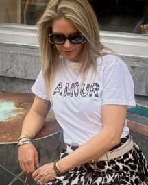 Amour Panter T-shirt Wit