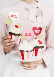 Cupcake toppers sweet love (6st)