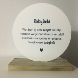 Muurcirkel "babyheld"