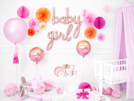 Folieballon letters 'baby' rosé-goud